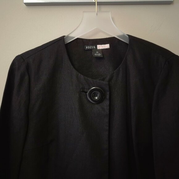 EUC Focus Lifestyle long sleeve linen jewel jacket, 4 - Picture 8 of 8